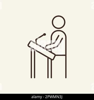 Icona linea guida Illustrazione Vettoriale