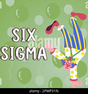 Mostra Six Sigma, tecniche di gestione del concetto Internet per migliorare i processi aziendali Foto Stock