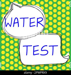 Testo di scrittura Water Test, fotosampionamento concettuale di vari flussi liquidi e analisi della loro qualità Foto Stock