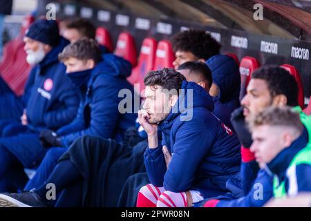 Aalborg, Danimarca. 30th Apr, 2023. Daniel Granli di AaB visto durante il Superliga match 3F tra Aalborg Boldklub e Lyngby Boldklub all'Aalborg Portland Park di Aalborg. (Photo Credit: Gonzales Photo/Alamy Live News Foto Stock