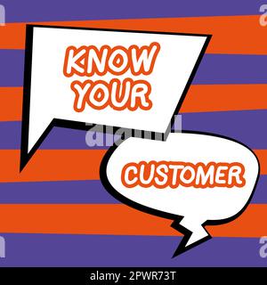 Visualizzazione concettuale conoscere il vostro cliente, Business Concept Marketing creazione di un sondaggio migliorare il prodotto o il marchio Foto Stock