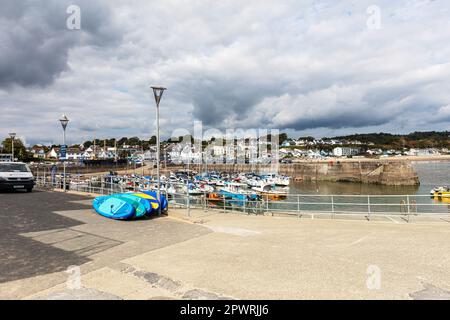 Saundersfoot, Pembrokeshire, Galles, Regno Unito. Saundersfoot è un grande villaggio e comunità nel Pembrokeshire, Galles. Si trova vicino a Tenby, Foto Stock