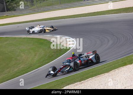 DAVID MALUKAS (18) di Chicago, Illinois, corre a turno durante il Childrens of Alabama Indy Grand Prix al Barber Motorsports Park di Birmingham, Alabama. Foto Stock