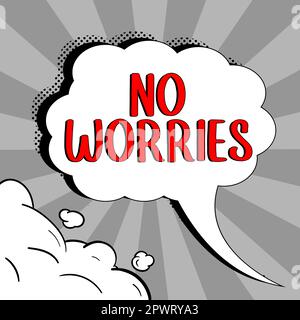 Scrittura visualizzazione del testo Nessun problema, Word per un'espressione usata per dire che tutto è giusto Foto Stock