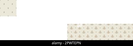 Motivo vettoriale stravagante a balestra con motivo a taglio di lino. Decorazione senza cuciture di un design a foglie per lo sfondo di scandi. Illustrazione Vettoriale