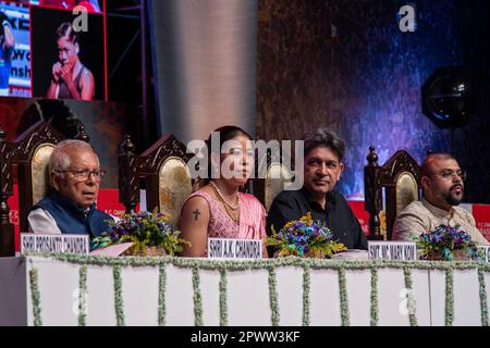 Kolkata, India. 01st maggio, 2023. Sei volte campione del mondo Amateur Women Boxing MC Mary Kom ha ricevuto P.C. Chandra Award 2023 all'auditorium Science City di Kolkata. (Foto di Amlan Biswas/Pacific Press) Credit: Pacific Press Media Production Corp./Alamy Live News Foto Stock