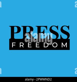Design per celebrare la Giornata mondiale della libertà di stampa , 2 maggio Illustrazione Vettoriale