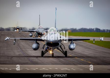 Movimenti a getto rapido durante l'esercizio Cobra Warrior 23-1 al RAF Waddington Marzo 2023. Foto di John Lambeth Foto Stock