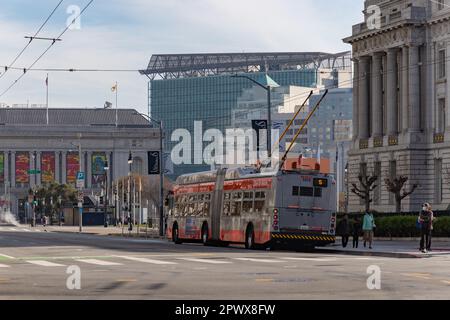 Una foto di un autobus Muni San Francisco. Foto Stock