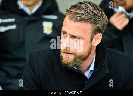 Goteborg, Svezia. 01st maggio, 2023. William Lundin allenatore di IFK Göteborg durante la partita nella Allsvenskan tra Göteborg e Norrköping a Gamla Ullevi a Gothenburg il 1 maggio 2023 Credit: RTC FOTO/Alamy Live News Foto Stock