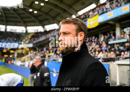 Goteborg, Svezia. 01st maggio, 2023. William Lundin allenatore di IFK Göteborg durante la partita nella Allsvenskan tra Göteborg e Norrköping a Gamla Ullevi a Gothenburg il 1 maggio 2023 Credit: RTC FOTO/Alamy Live News Foto Stock