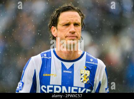 Goteborg, Svezia. 01st maggio, 2023. Gustav Svensson durante la partita nella Allsvenskan tra Göteborg e Norrköping a Gamla Ullevi a Gothenburg il 1 maggio 2023 Credit: RTC FOTO/Alamy Live News Foto Stock