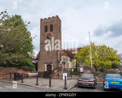 St Nicholas, Church, Shepperton, Surrey, Regno Unito. Foto Stock