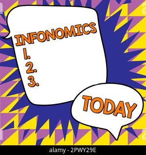 Visualizzazione di segnali Infononomics, immagine visiva del concetto Internet utilizzata per rappresentare informazioni o dati Foto Stock