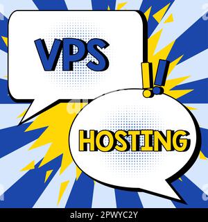 Visualizzazione dei segni VPS Hosting, Word per imita un server dedicato all'interno di un ambiente di hosting condiviso Foto Stock
