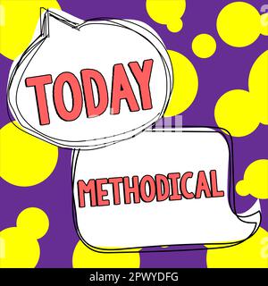 Visualizzazione concettuale metodica, concetto significato sistema di metodi utilizzati in uno studio o attività passi da seguire Foto Stock