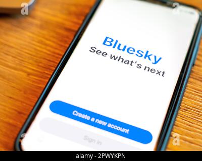 App per social network Blusky Foto Stock