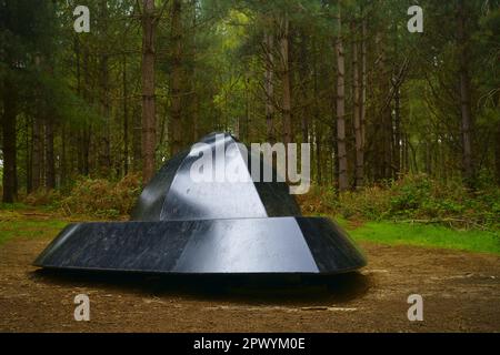Il sito di sbarco UFO Rendlesham foresta Suffolk Inghilterra. Foto Stock