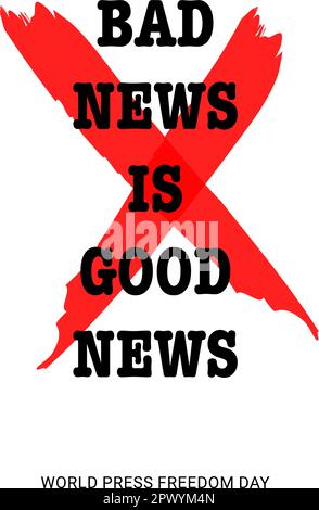 Design per celebrare la Giornata mondiale della libertà di stampa , 2 maggio Illustrazione Vettoriale