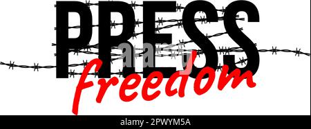 Design per celebrare la Giornata mondiale della libertà di stampa , 2 maggio Illustrazione Vettoriale