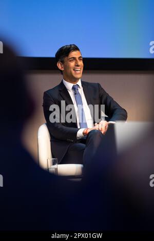 Rishi Sunak primo Ministro britannico - Conferenza conservatrice scozzese Glasgow 2023 Foto Stock