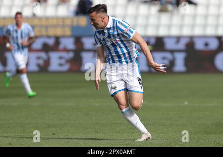 Gabriele Moncini (Spal) durante il Campionato Italiano di Calcio Serie BKT 2022/2023 partita Spal vs Perugia allo stadio Paolo Mazza - Ferrara, Ital Foto Stock