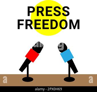 Design per celebrare la Giornata mondiale della libertà di stampa , 2 maggio Illustrazione Vettoriale