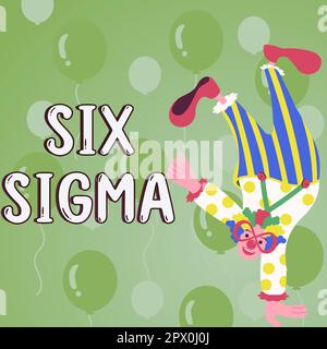 Mostra Six Sigma, tecniche di gestione del concetto Internet per migliorare i processi aziendali Foto Stock