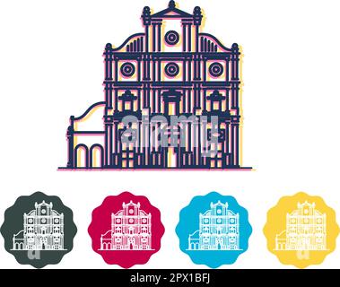 Basilica di Bom Jesus - Goa - Stock Illustration come file EPS 10 Illustrazione Vettoriale