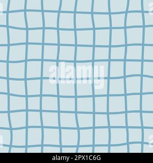 Groovy astratto ricciolo verticale, linea orizzontale motivo senza cuciture in stile 60s,70s,80s disegno vettoriale, trendy geometria retrò ornamento per la progettazione di superfici, tessile, cancelleria, carta da imballaggio, copertina Illustrazione Vettoriale