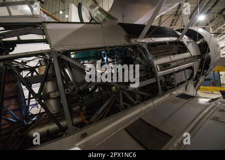 Interno del cockpit Gloster Gladiator 1 Foto Stock