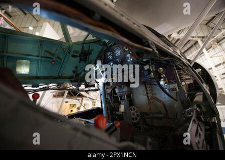 Interno del cockpit Gloster Gladiator 1 Foto Stock