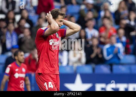 Cornella, Spagna. 30th Apr, 2023. CORNELLA, SPAGNA - APRILE 30: Latasa di Getafe CF durante la partita la Liga tra RCD Espanyol e Getafe CF allo Stadio RCDE il 30 Aprile 2023 a Cornella, Spagna (Credit Image: © Gerard Franco/DAX via ZUMA Press Wire) SOLO PER USO EDITORIALE! Non per USO commerciale! Foto Stock