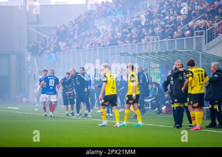 Oslo, Norvegia, 1 maggio 2023. L'allenatore di Vålerenga Dag-Eilev Fagermo nella partita tra Vålerenga e Lillestrøm all'Intility Stadium. Crediti: Frode Arnesen/Alamy Live News Foto Stock