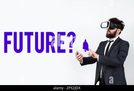 Testo che mostra ispirazione futuro, idea di business periodo di tempo dopo il presente momento Eventi che accadranno Foto Stock