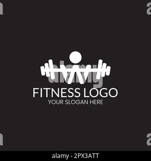 Logo del centro fitness. Logo Sport e fitness Design . Gym Logo icona Design Vector Stock Illustrazione Vettoriale