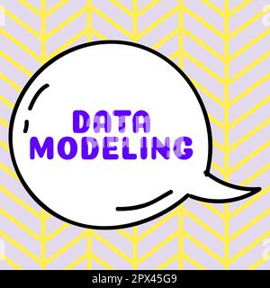 Ispirazione che mostra il segno Data Modeling, concetto che significa processo di trasferimento dei dati tra sistemi di archiviazione dati Foto Stock
