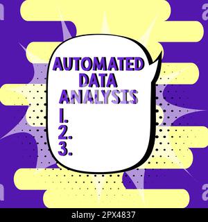Didascalia concettuale analisi automatizzata dei dati, intelligenza artificiale e tecnologia di deep learning Foto Stock