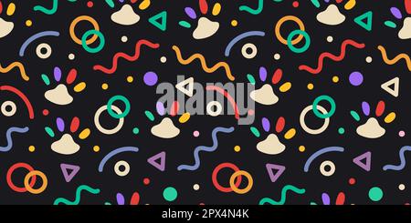 Divertente motivo a righe colorate senza cuciture. Illustrazione Vettoriale