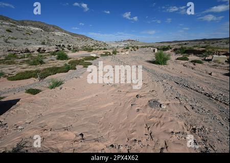 Condizioni di siccità a Callville Bay al Lago Mead in Nevada. Foto Stock