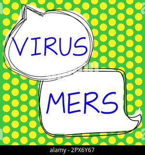 Titolo concettuale Virus Mers, Business idea malattia respiratoria virale che ha segnalato per la prima volta in Arabia Saudita Foto Stock