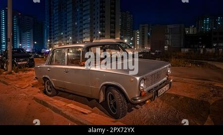 Mosca, Russia - Lada Zhiguli VAZ-2101 - un'auto russa sovietica prodotta tra il 1970-1988 Foto Stock