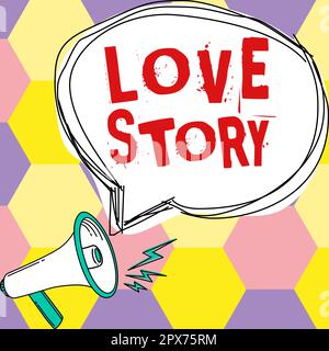 Scrittura a mano testo Love Story, Business Concept è qualcosa come un romanzo o un film su una storia d'amore Foto Stock