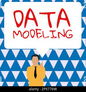 Ispirazione che mostra Sign Data Modeling, processo di Business Approach per il trasferimento dei dati tra sistemi di storage dei dati Foto Stock