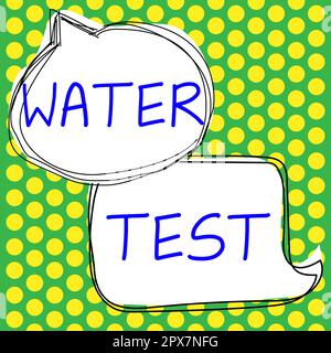 Testo di scrittura Water Test, fotosampionamento concettuale di vari flussi liquidi e analisi della loro qualità Foto Stock