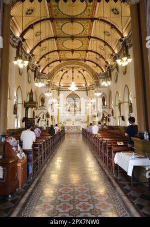 La Chiesa del Santo Rosario a Talat noi, Bangkok, Thailandia. Foto Stock