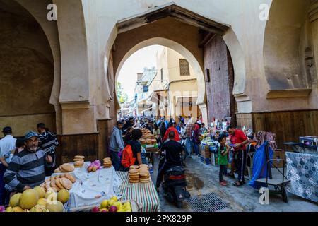 Bab Semmarine, Fes el-Jdid, Fez, marocco, africa Foto Stock