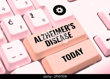 Ispirazione che mostra il segno della malattia di Alzheimer, concetto che significa deterioramento mentale avanzato che si verifica in età avanzata Foto Stock