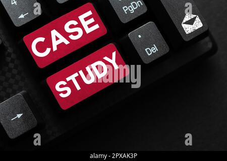 Didascalia concettuale Case Study, Business Concept Un argomento da discutere e correlato all'argomento Foto Stock