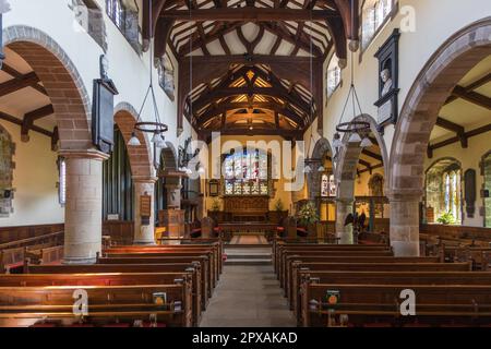 Sedbergh, Yorkshire Dales, Regno Unito - 20 aprile 2019: Interno della Chiesa di Sant'Andrea. Chiesa parrocchiale anglicana. Foto Stock